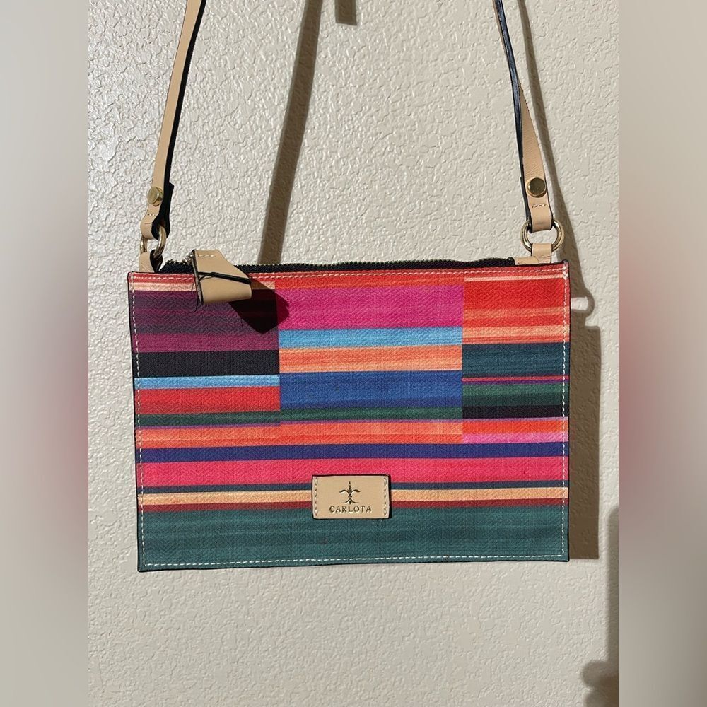 Carlota Crossbody Bag with Multicolor Stripes